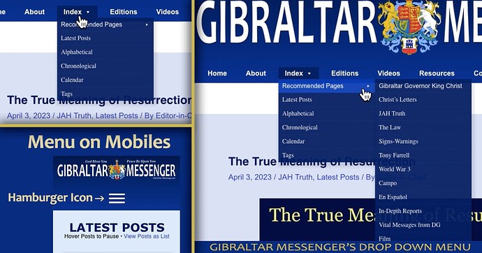 Gibraltar Messenger Drop Down Menu