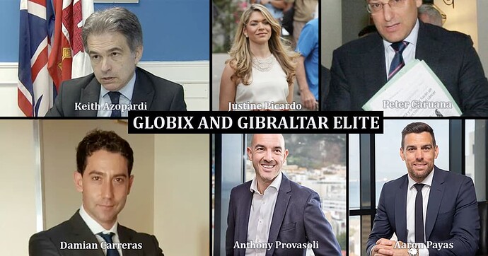 GLOBIX Gibraltar Keith Azopardi, Justine Picardo, Peter Caruana, Damian Carreras, Anthony Provasoli, Aaron Payas