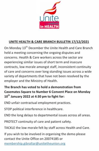 Unite Health and Care Branch Demo