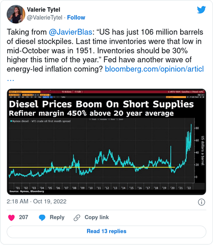 Screenshot 2022-10-23 at 22-59-33 BIDEN ECONOMY US Has Only 25 Days of Diesel Supply - Shortage Could Cripple Economy