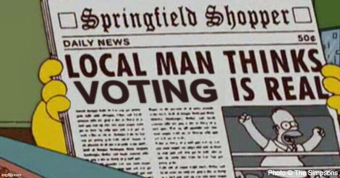 Voting not real
