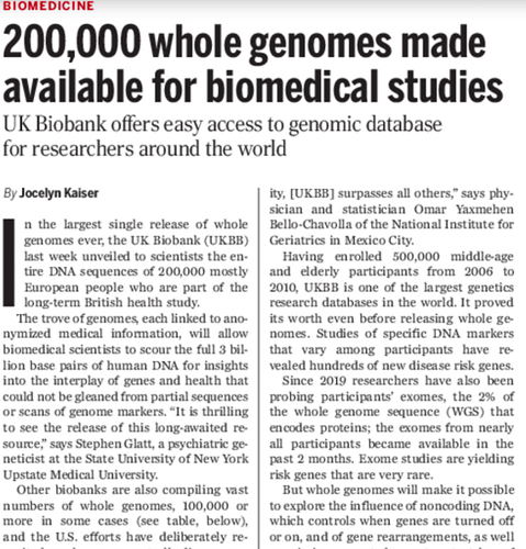 Genomes made available