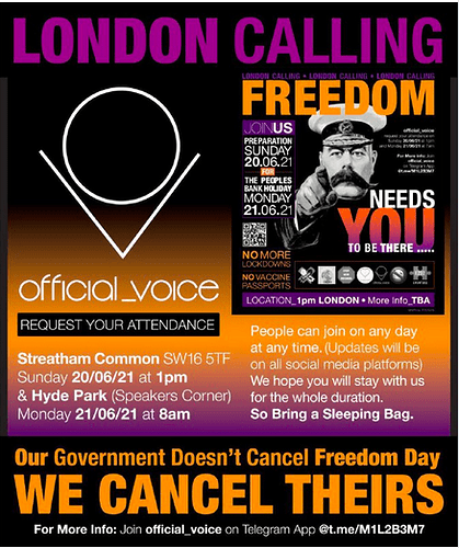 London Calling Freedom Needs YOu