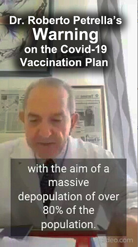 Dr Roberto Petrella Covid Vax Warning