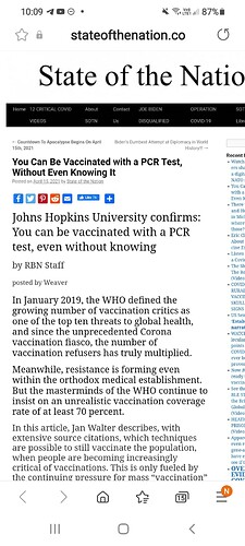 PCR vaccination