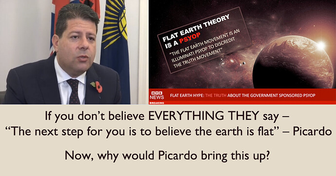 Picardo and Flat Earth Jab