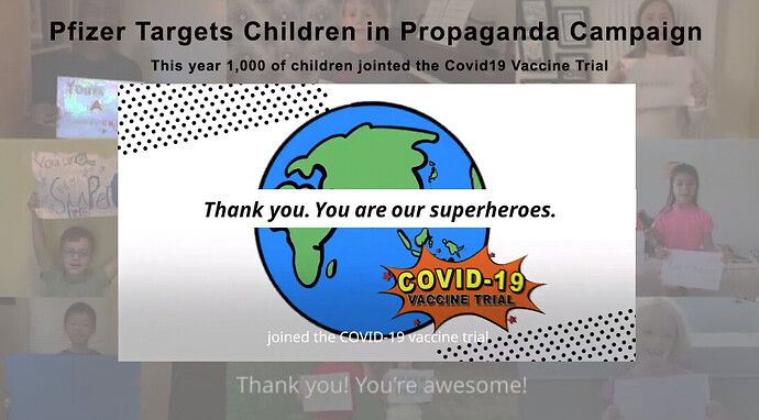 Pfizer Target Children with Propaganda Message