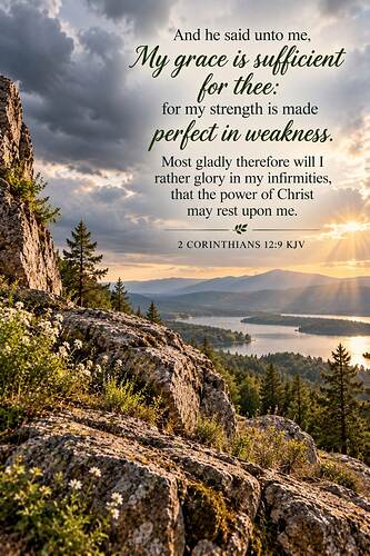 My Grace is sufficient for thee