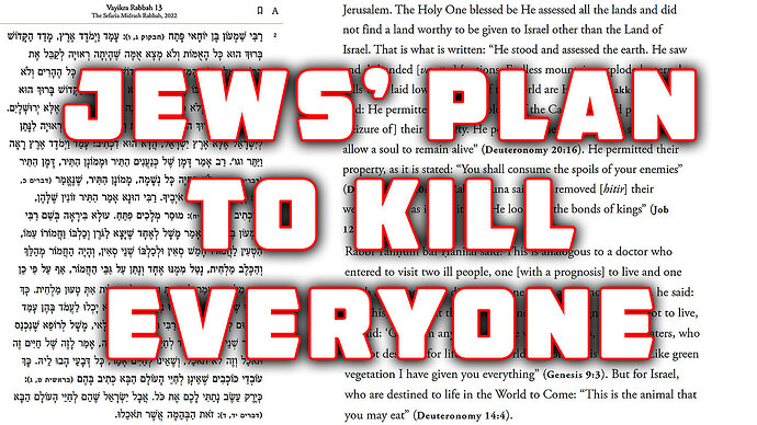 Jews' Plan to Kill