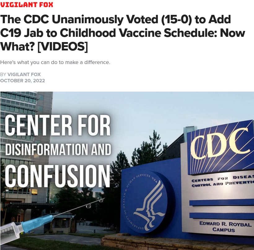 Screenshot 2022-10-20 at 14-45-01 The CDC Unanimously Voted (15-0) to Add C19 Jab to Childhood Vaccine Schedule Now What VIDEOS