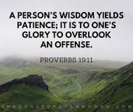Proverbs 19 11 over look offenses
