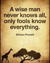 A wise never knows all