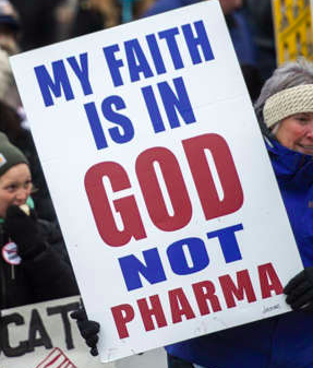 Faith in God not Pharma