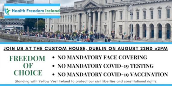 Health Freedom Ireland Protest 22 Aug