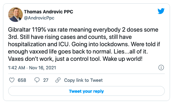 Thomas Androvic PPC Tweet on Gib
