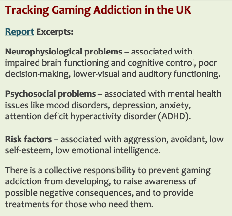Tracking Gaming Addiction