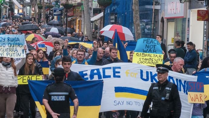 Gibraltar march for Ukraine