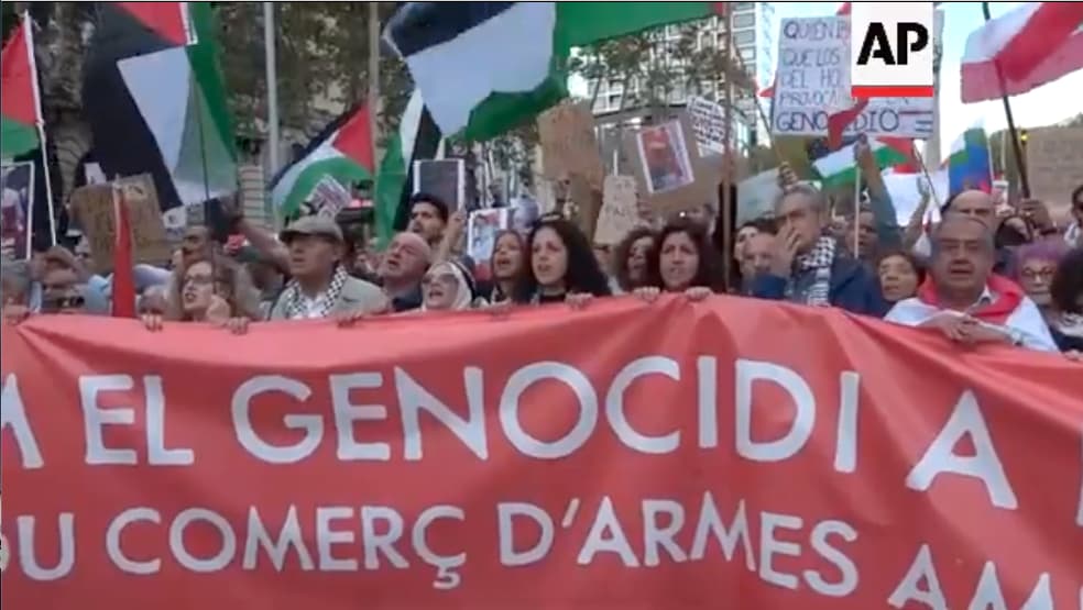 barcelona protest israel