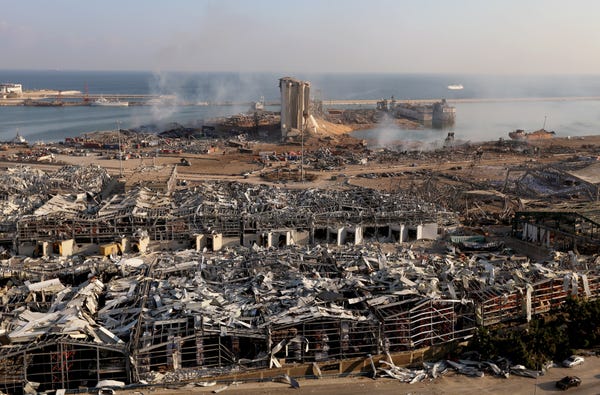 Beirut port blast damage