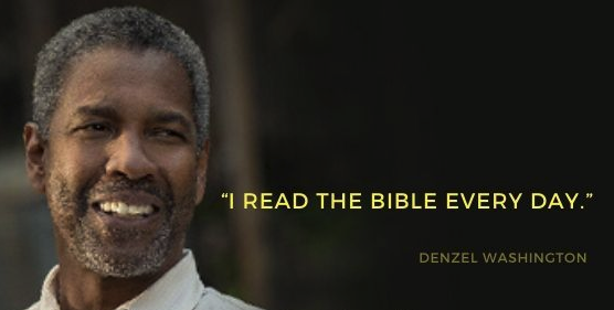 Denzel reads Bible Daily